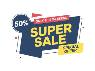 Obraz premium Super Sale Special Offer with 50% discount during this weekend.