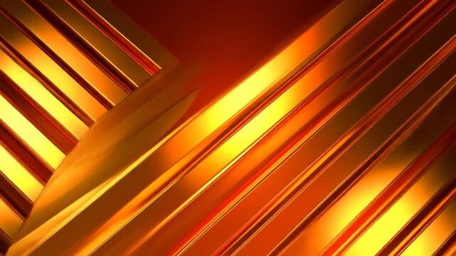 A vibrant, abstract image featuring golden, geometric shapes, creating a sense of depth and luminosity