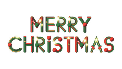  Festive Greeting: Merry Christmas adorned with a playful display of lights, exuding warmth and the spirit of celebration.