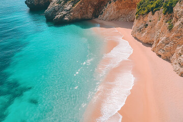 secluded pink sand beach kissed by gentle waves rare and stunning coastal gem