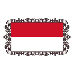 Ornate Indonesian Flag