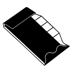 Minimalist open envelope or packet icon with internal divisions