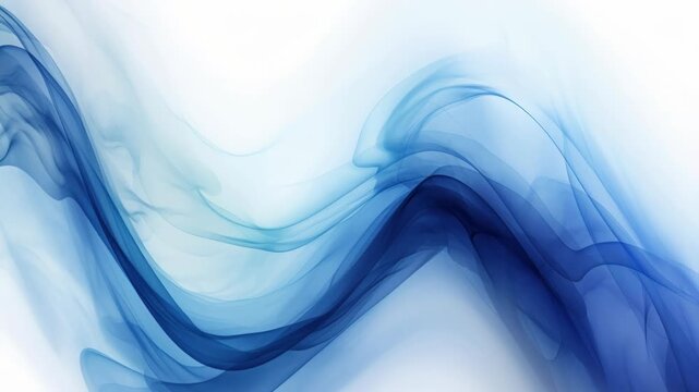 Abstract video concept with flowing blue smoke-like waves. Captured from a top-down angle, creating a sense of fluidity and motion. Live desktop wallpaper.