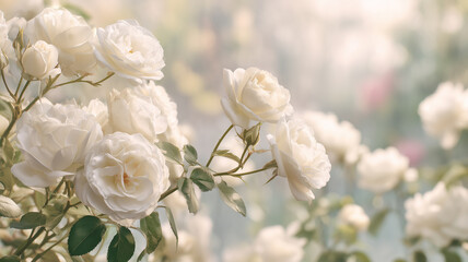 エレガントな白いバラ - 清潔感と高級感を伝える素材