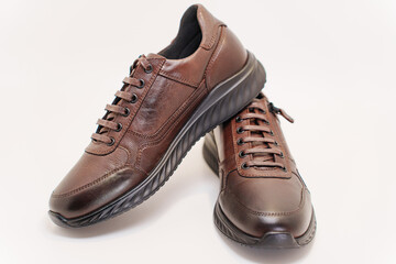 Stylish brown leather shoes for casual occasions