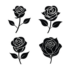 set of roses vector