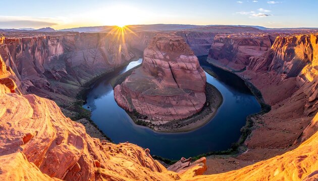 Horseshoe Bend Arizona Iconic Landmark Natural Wonder.