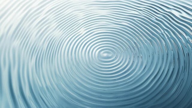 A mesmerizing top-down video shot of rippling water, capturing concentric circles in a serene, abstract style, evoking calm and tranquility. Live desktop wallpaper.
