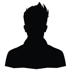 Silhouette of man wearing casual clothes fashion style hipster portrait