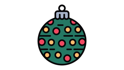 Ornament of Festive Charm: A single, cheerful ornament, adorned with a pattern, stands as a symbol of joyous holiday cheer, promising warmth and merriment.