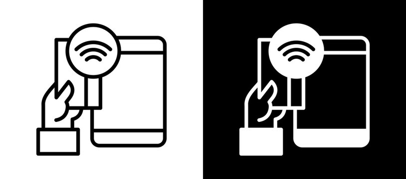 Nfc Payment whiteblack icon
