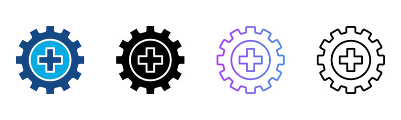 Safety First Icon Multiple Style Vector Illustration
