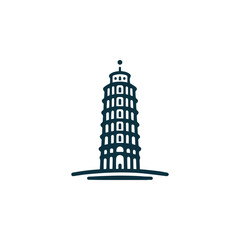 Obraz premium Pisa Tower Logo