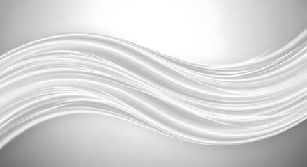 Fototapeta premium Sleek modern backdrop with elegant silver waves for professional presentations and website design, creating a clean, polished and sophisticated look