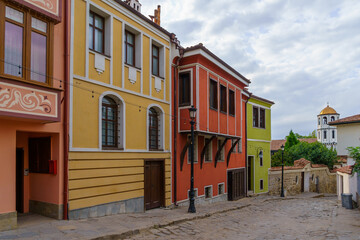 Typical buildings in the old town of Plovdiv