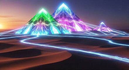 Pyramids of Neon Energy