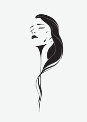 silhouette of a crying woman