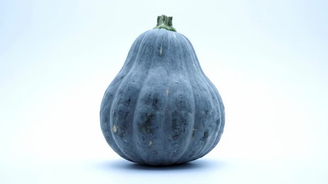 Blue Hubbard Squash on a White Background