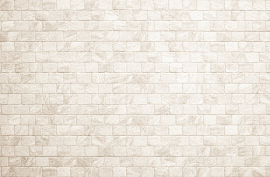 Detail of modern cream brick wall background photo. White light brick wall texture background for stone tile block painted in beige light color wallpaper modern interior and exterior backdrop design.