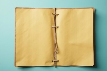 Brown manila folder, slightly worn, tied with string , folder, brown folder