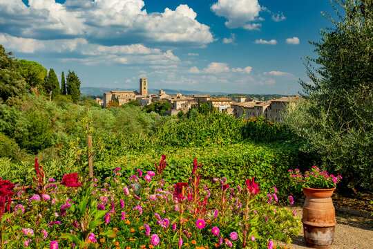 Colle di Val d'Elsa, Italy. Panoramic view	