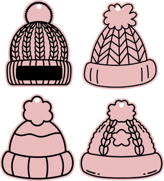 cute christmas beanie ornament svg png, personalized name, custom family kids name decor, xmas tree hanging ornament, laser ready cut files, engrave, glowforge silhouette cricut