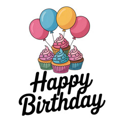 happy birthday card with birthday cake