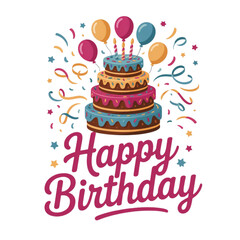 birthday card with cake