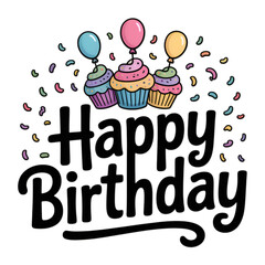 happy birthday card with birthday cake