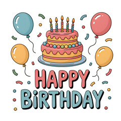 birthday cake with candles