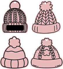 cute christmas beanie ornament svg png, personalized name, custom family kids name decor, xmas tree hanging ornament, laser ready cut files, engrave, glowforge silhouette cricut