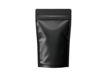 Black matte pouch with zipper