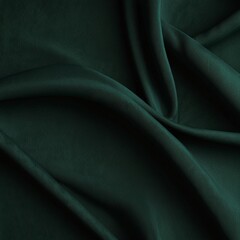 Opulent Velvet Fabric Texture &ndash; Rich Green Material Background