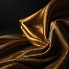 Shimmering Gold Cloth on Matte Black &ndash; High-End 3D Design