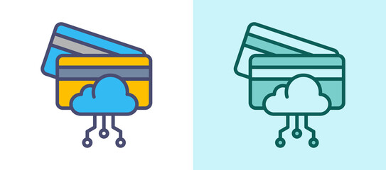 Virtual Card whitegreen icon