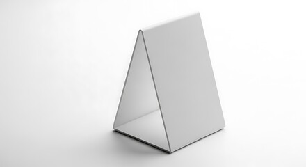 Blank White Triangular Table Tent Card Mockup on a Clean Background