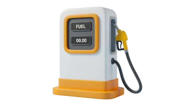 3d illustration of gas station pump isolated on transparent background - Powered by Adobe