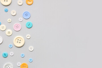 Fototapeta premium Different buttons on grey background