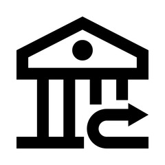 Banking Service Payment Line Icon