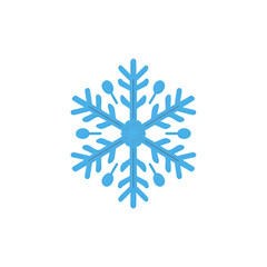 Delicate icy blue snowflake for winter designs
