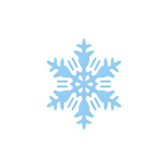 Crisp light blue snowflake for winter designs