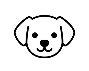 Niedliches Hunde Welpen Icon oder Logo