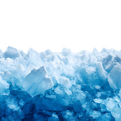 Obraz premium Cold Symphony: A close-up showcases a breathtaking collection of ice fragments, reflecting an icy-blue light. A pristine frozen masterpiece