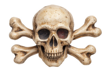 Obraz premium The Skull and Crossbones: A stark skull and crossbones, the universal symbol of danger, warning of peril. this image evokes a sense of both fascination and caution.