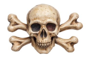 The Skull and Crossbones: A stark skull and crossbones, the universal symbol of danger, warning of peril. this image evokes a sense of both fascination and caution.