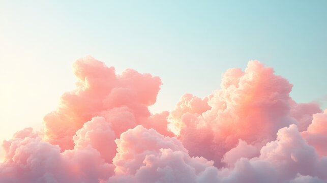 Colorful clouds float in the sky during sunset, creating a serene and tranquil atmosphere that is captivating to behold