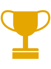 Gold trophy cup