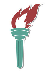Stylized Liberty Torch Icon &ndash; Symbol of Freedom and Inspiration