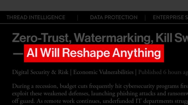 AI Will Reshape Anything &mdash; News Headline Text Animation