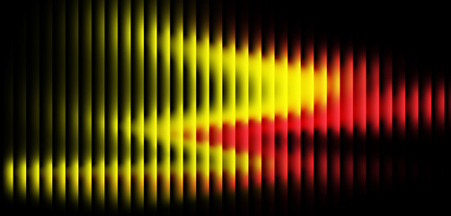 Dynamic abstract background with vibrant yellow and red vertical bars on black, perfect for modern...